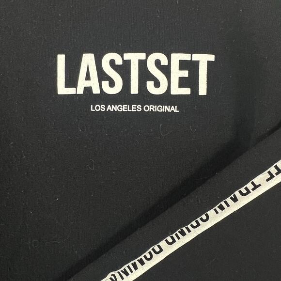 Last Set Black and White Stripe Long Sleeve Crop Sweatshirt Small - Picture 4 of 6